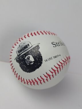 SMOKEY BEAR Strike Out Wildfires Collectable Baseball